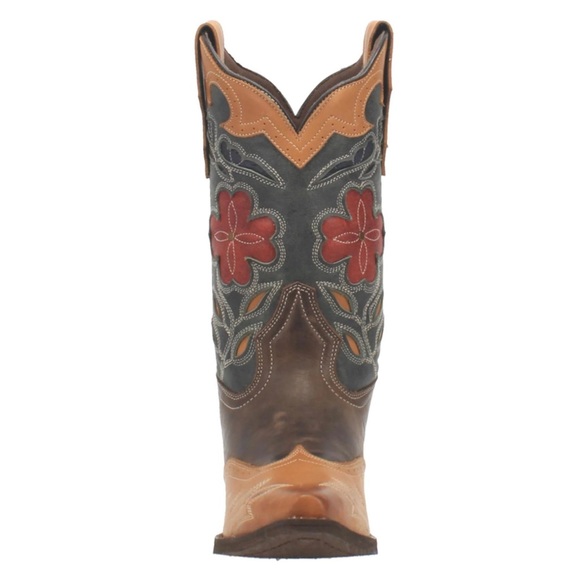 🌼Women Laredo Janis Floral Western Cowgirl Mid-Calf Genuine Leather Floral Boot - Picture 7 of 12